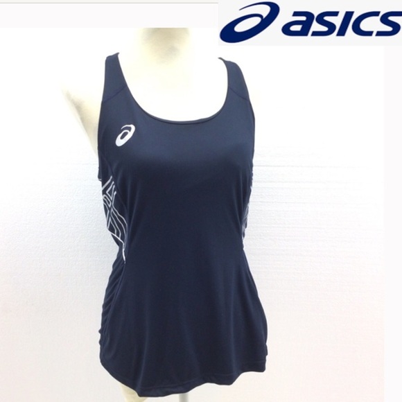 ASICS Women’s Blue Racerback Athletic Tank Top - Picture 1 of 8